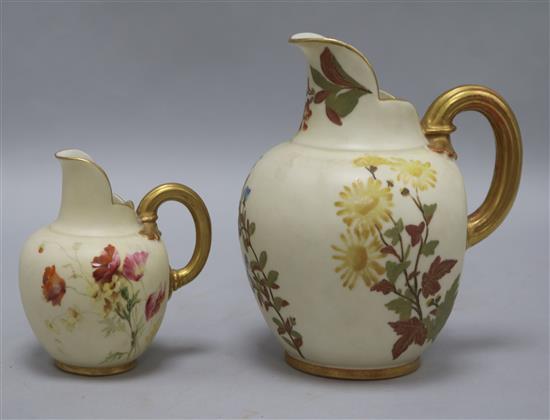 Two Royal Worcester jugs